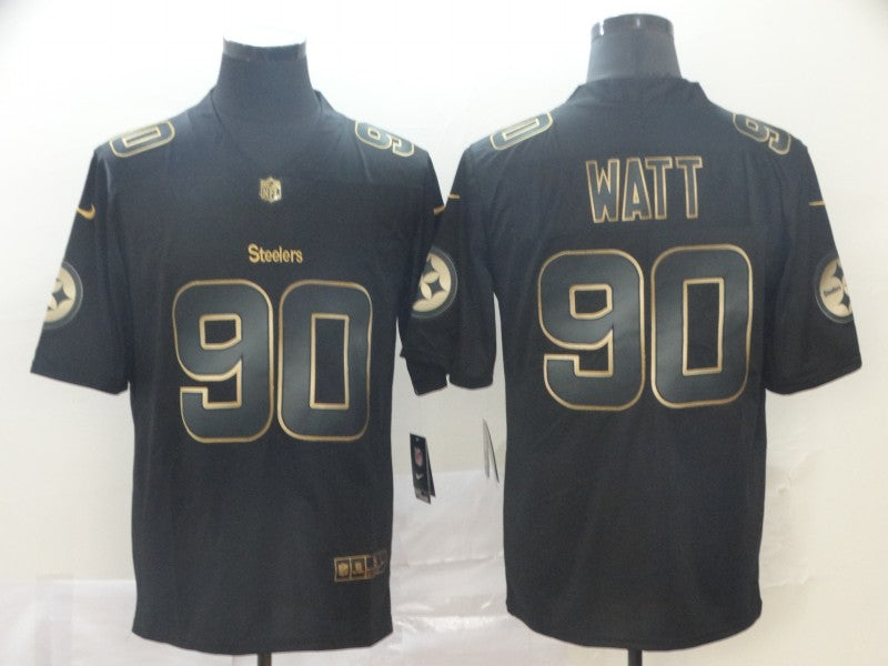 Men's Pittsburgh Steelers #90 T.J. Watt Black Player Jerseys