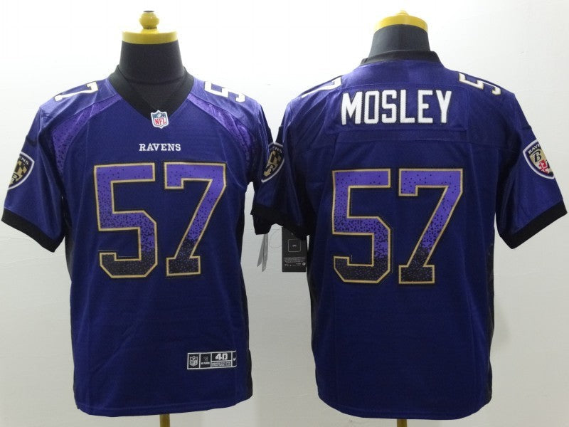 Men's Baltimore Ravens C.J. Mosley #57 Purple Game Jerseys
