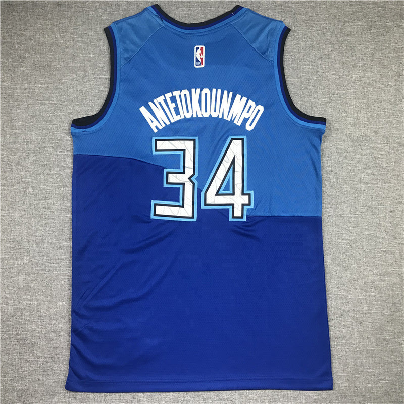 Men's Milwaukee Bucks Giannis Antetokounmpo Blue 2020/21 Swingman Player Jerseys