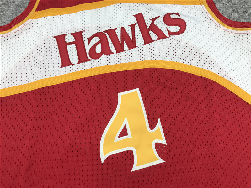 Men's Atlanta Hawks Spud Webb Red 1986-87 Hardwood Classics Swingman Jerseys