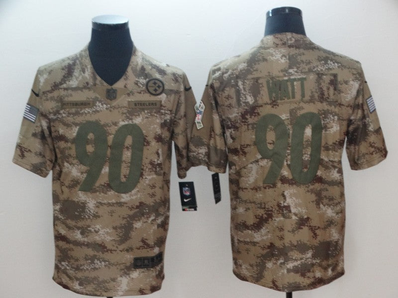 Men's Pittsburgh Steelers T.J. Watt #90 Camouflage Game Jerseys
