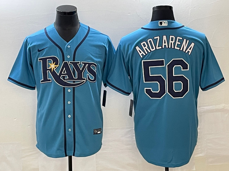 Men's Tampa Bay Rays Randy Arozarena #56 Blue Replica Player Jerseys