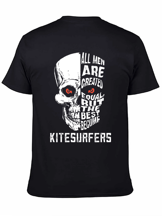 Kitesurfer Skull Graphic T-Shirt - All Men Are Created Equal