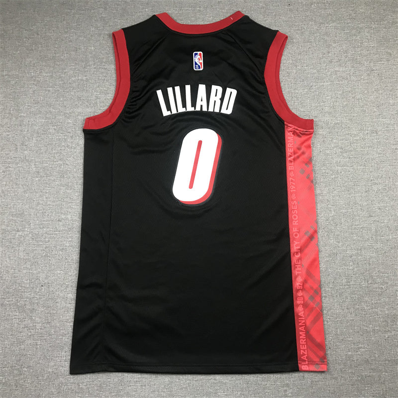 Men's Portland Trail Blazers Damian Lillard Black Swingman Jerseys - City Edition