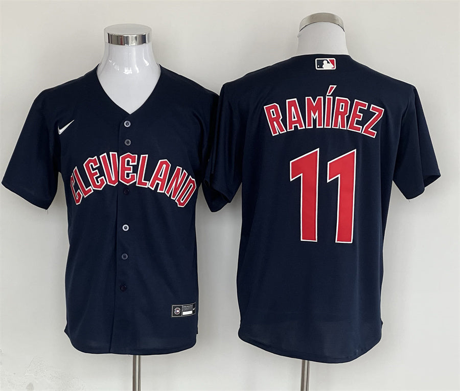 Men's Cleveland Guardians Jose Ramirez Nike Navy Replica Player Jerseys