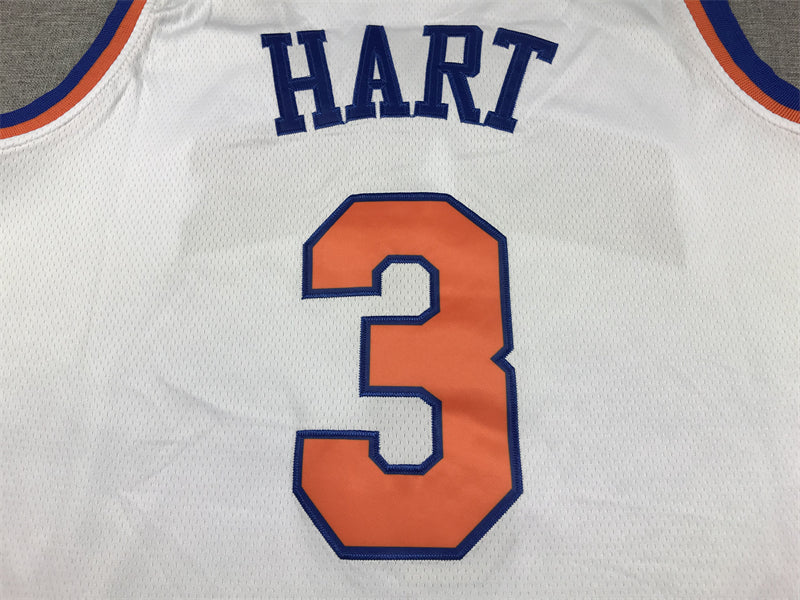 Men's New York Knicks Josh Hart #3 White Swingman Jerseys - Association Edition