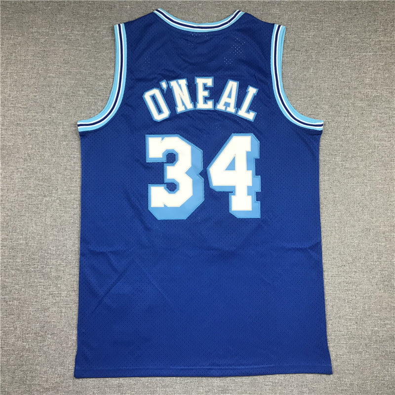 Men's Los Angeles Lakers Shaquille O'Neal Blue Hardwood Classics Swingman Jerseys