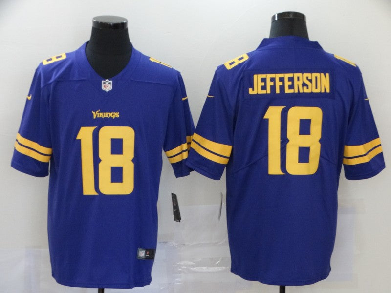 Men's Minnesota Vikings Justin Jefferson #18 Purple Game Jerseys