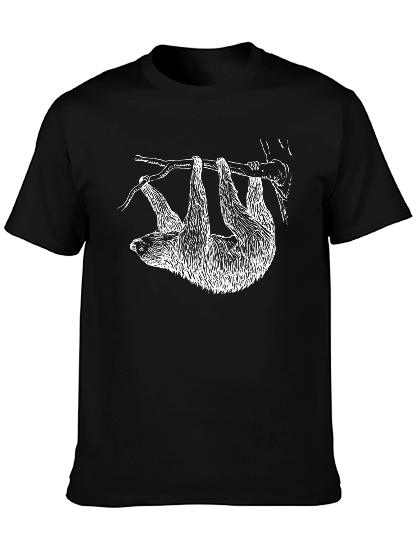 Sloth Graphic Black T-Shirt