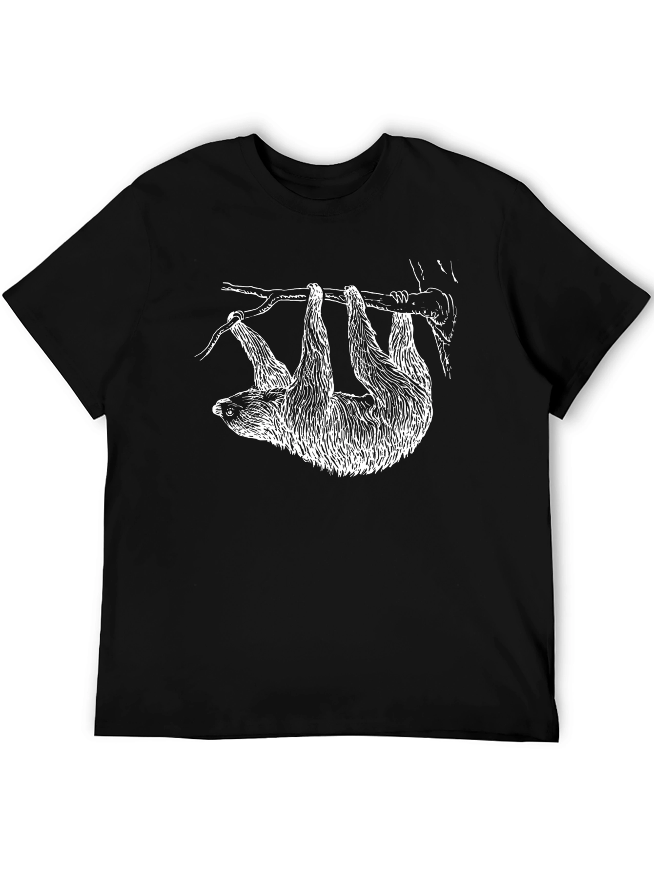 Sloth Graphic Black T-Shirt