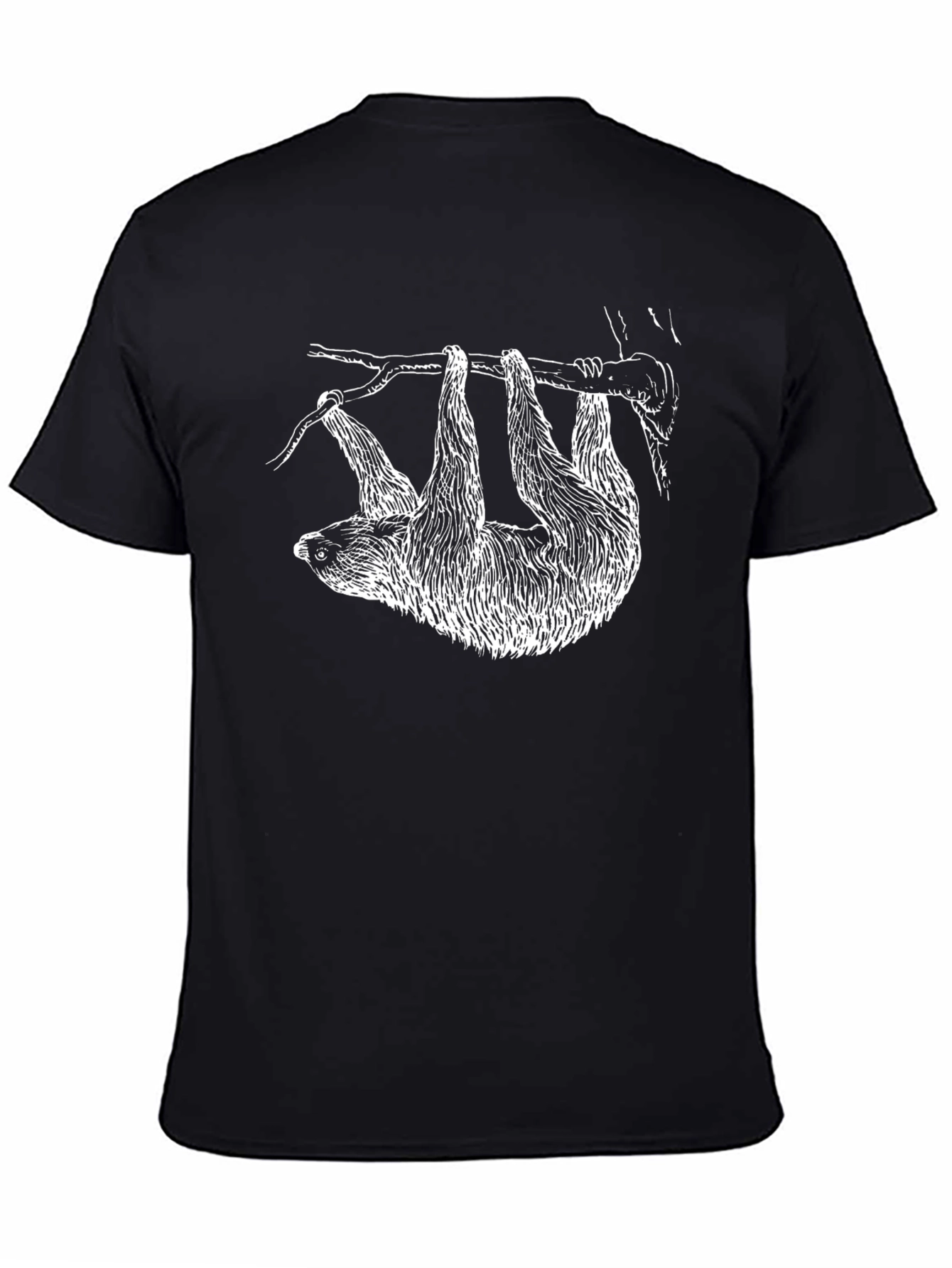 Sloth Graphic Black T-Shirt