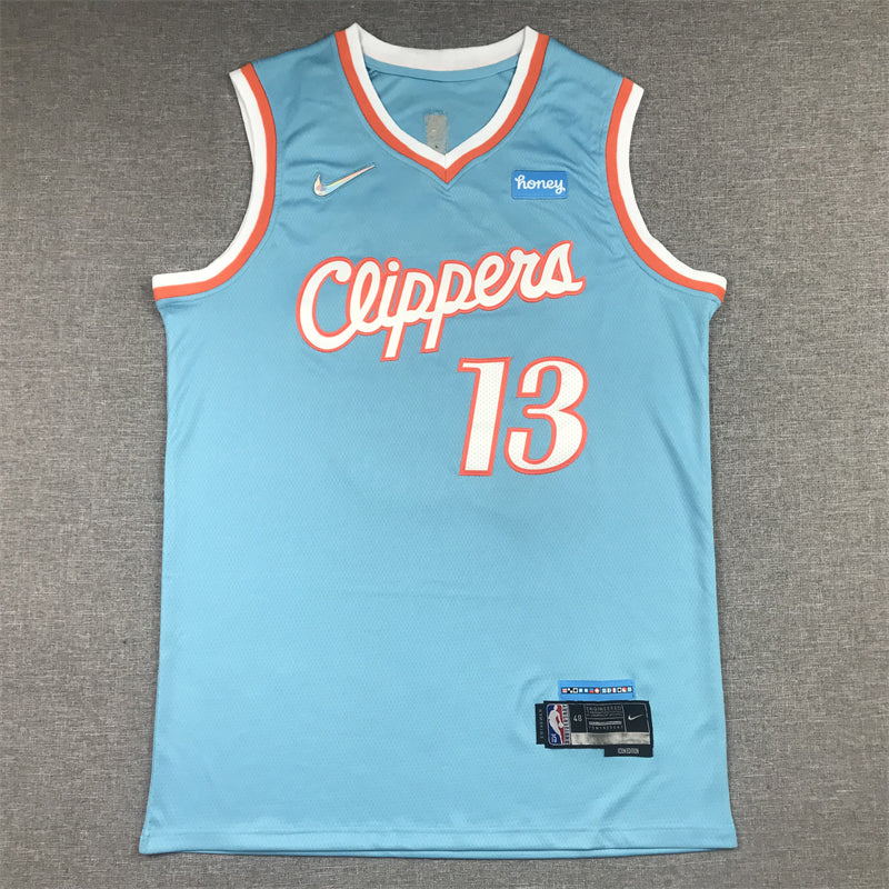 Men's LA Clippers Paul George Blue 2021/22 Swingman Jerseys - City Edition