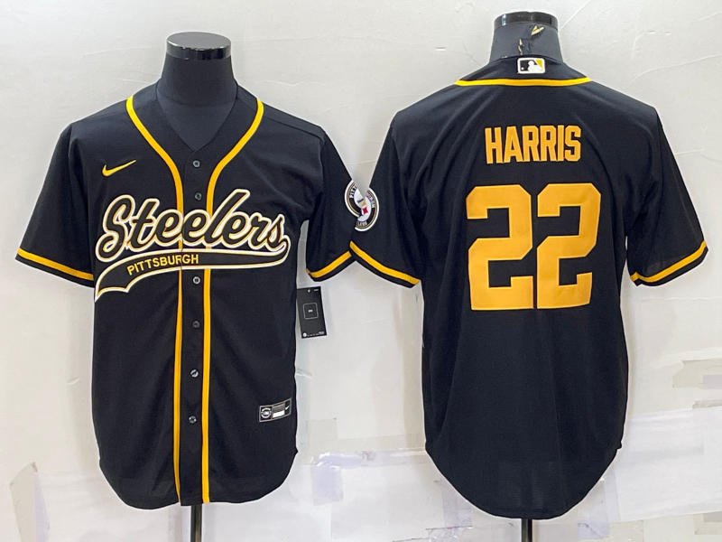 Men's Pittsburgh Steelers Najee Harris #22 Black Vapor F.U.S.E. Limited Jerseys