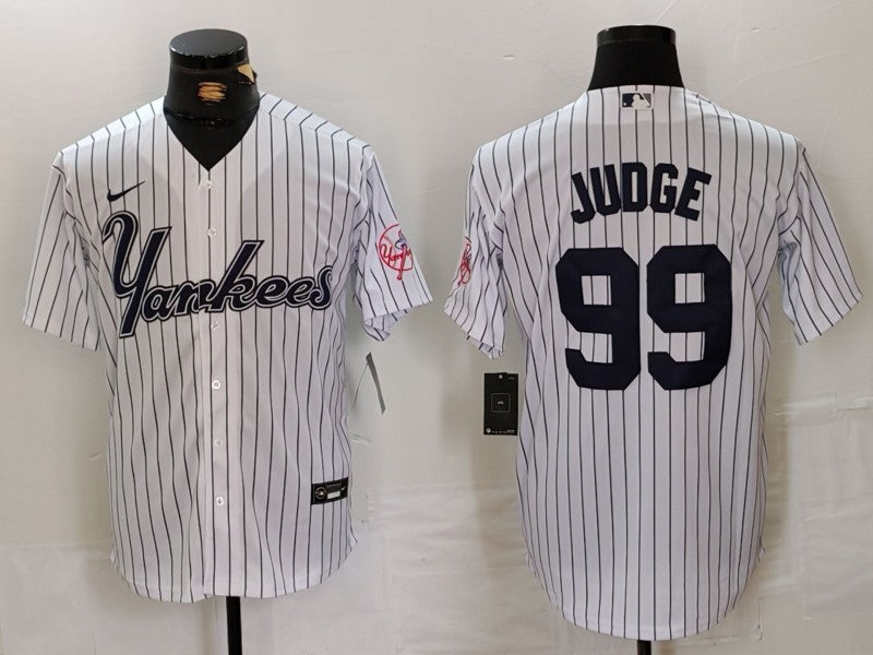 Men's New York Yankees Aaron Judge White Replica Player Jerseys