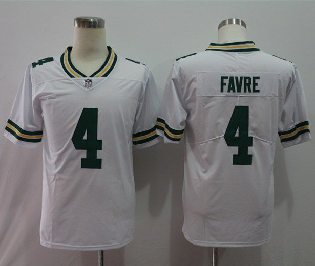 Men's Green Bay Packers Brett Favre #4 White Game Player Jerseys