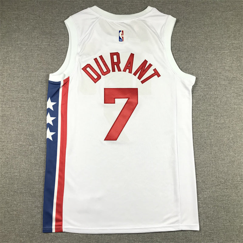 Men's Brooklyn Nets Kevin Durant #7 White 2022/23 Swingman Jerseys - Classic Edition