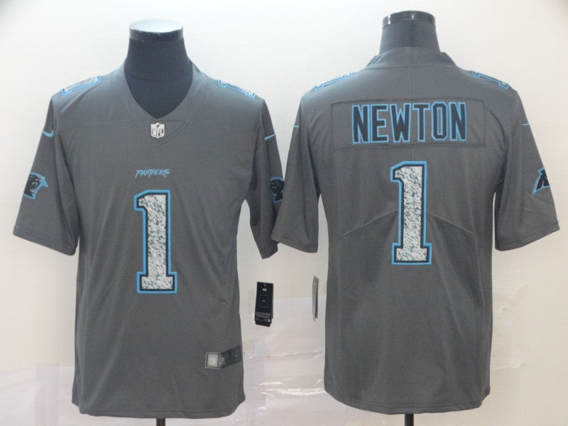 Men's Carolina Panthers Cam Newton #1 Gray Game Jerseys
