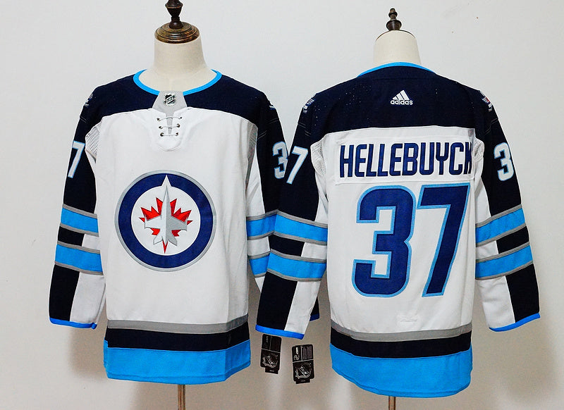 Men's Winnipeg Jets Connor Hellebuyck #37 White Home Breakaway Player Jerseys