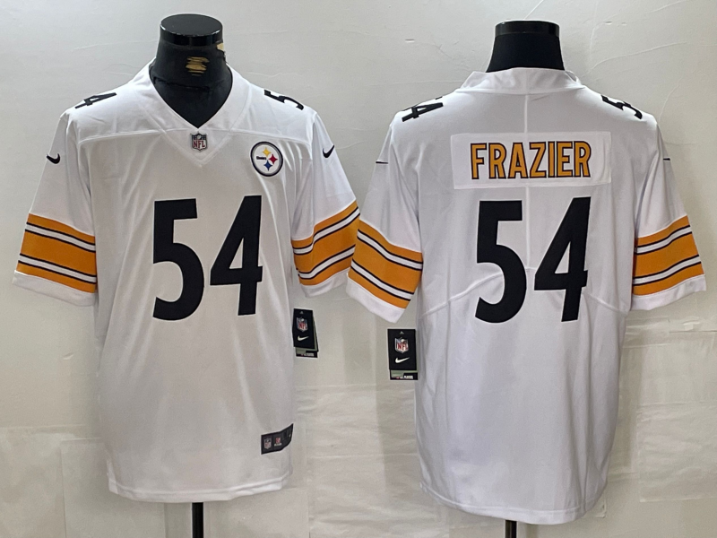Men's Pittsburgh Steelers Zach Frazier #54 White Game Jerseys