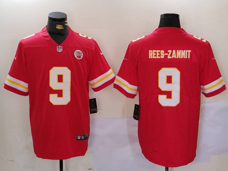 Men's Kansas City Chiefs Louis Rees-zammit #9 Red Game Jerseys