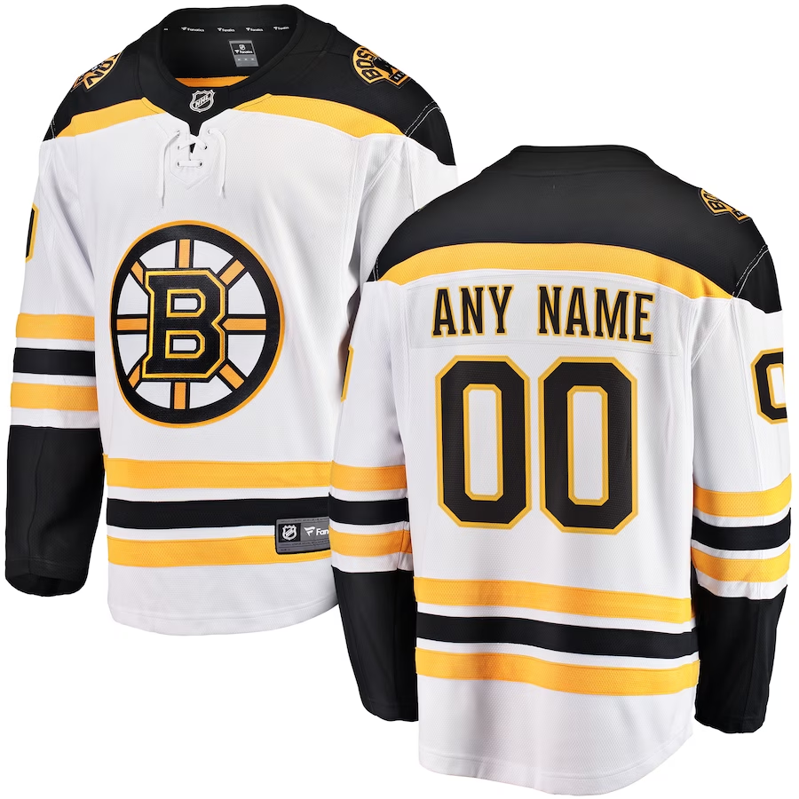 Men's Boston Bruins Fanatics Branded White Custom Player Jerseys
