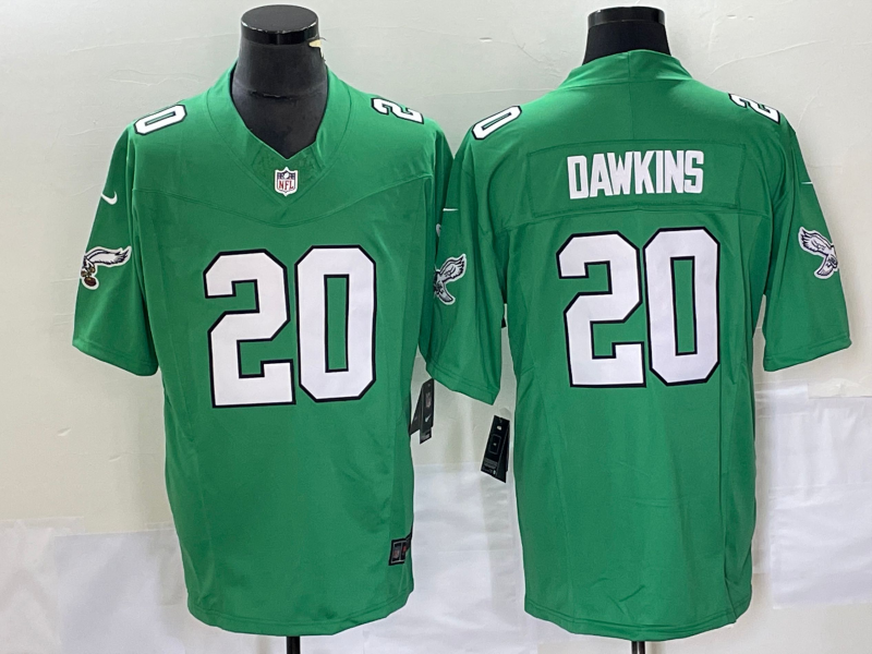 Men's Philadelphia Eagles Brian Dawkins #20 Kelly Green Game Jerseys
