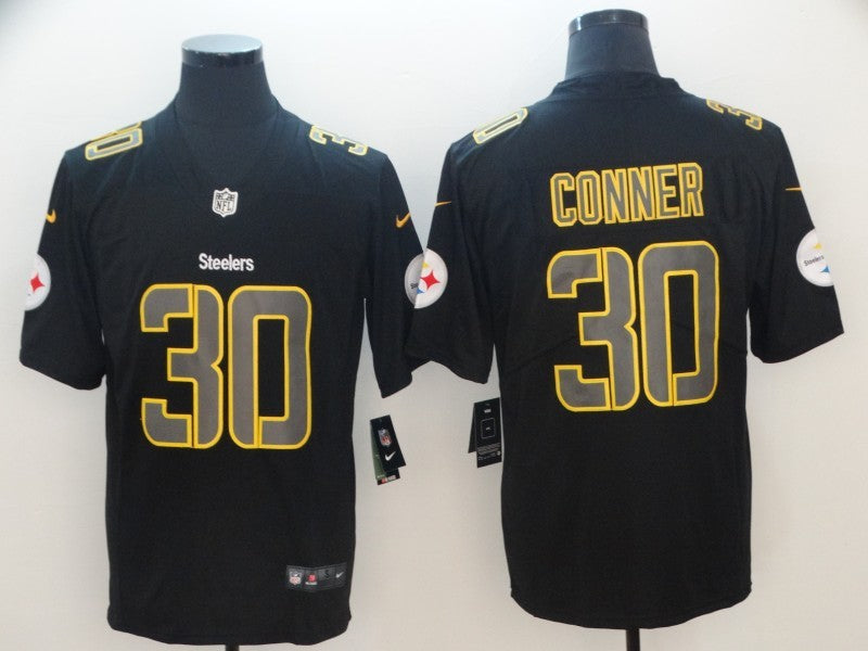 Men's Pittsburgh Steelers James Conner #30 Black Game Player Jerseys