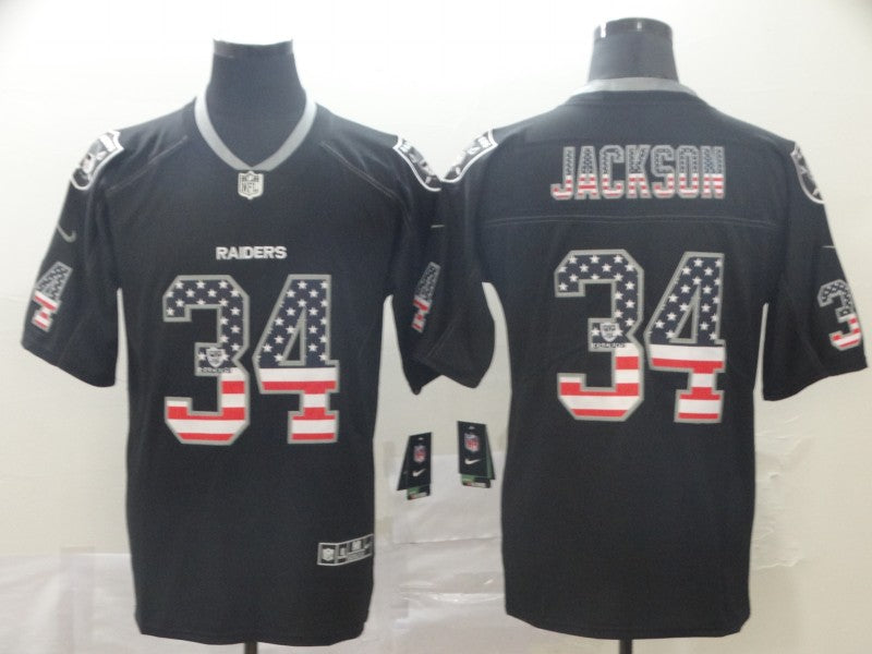 Men's Las Vegas Raiders Bo Jackson #34 Black Alternate Game Jerseys
