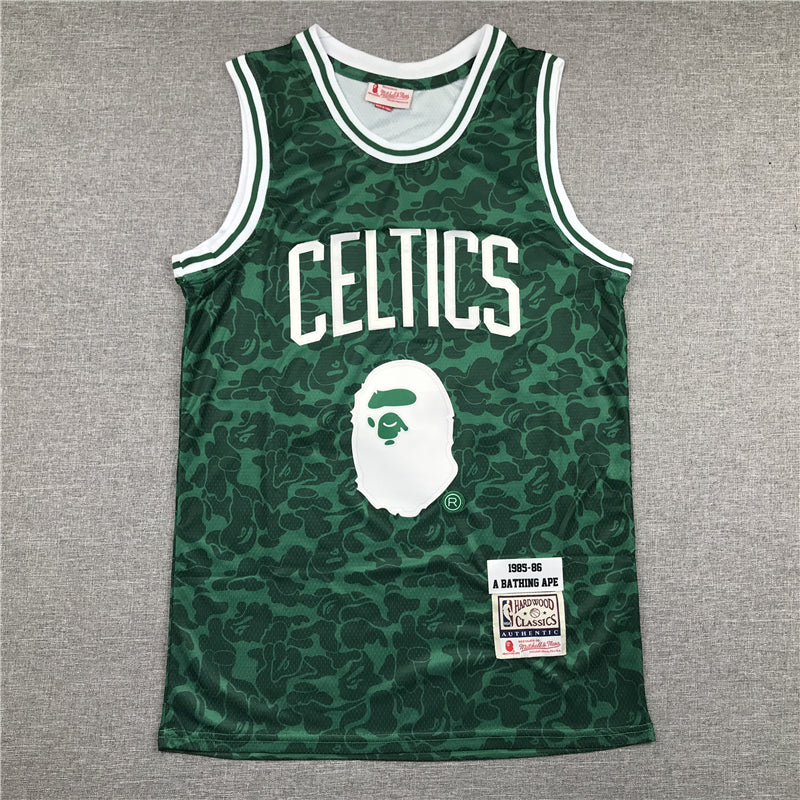 Men's Boston Celtics Bape Mitchell & Ness #93 NBA Green Player Jerseys