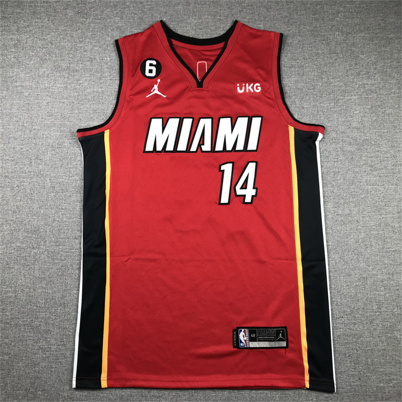 Men's Miami Heat Tyler Herro #14 Red 2022/23 Swingman Jerseys - Statement Edition