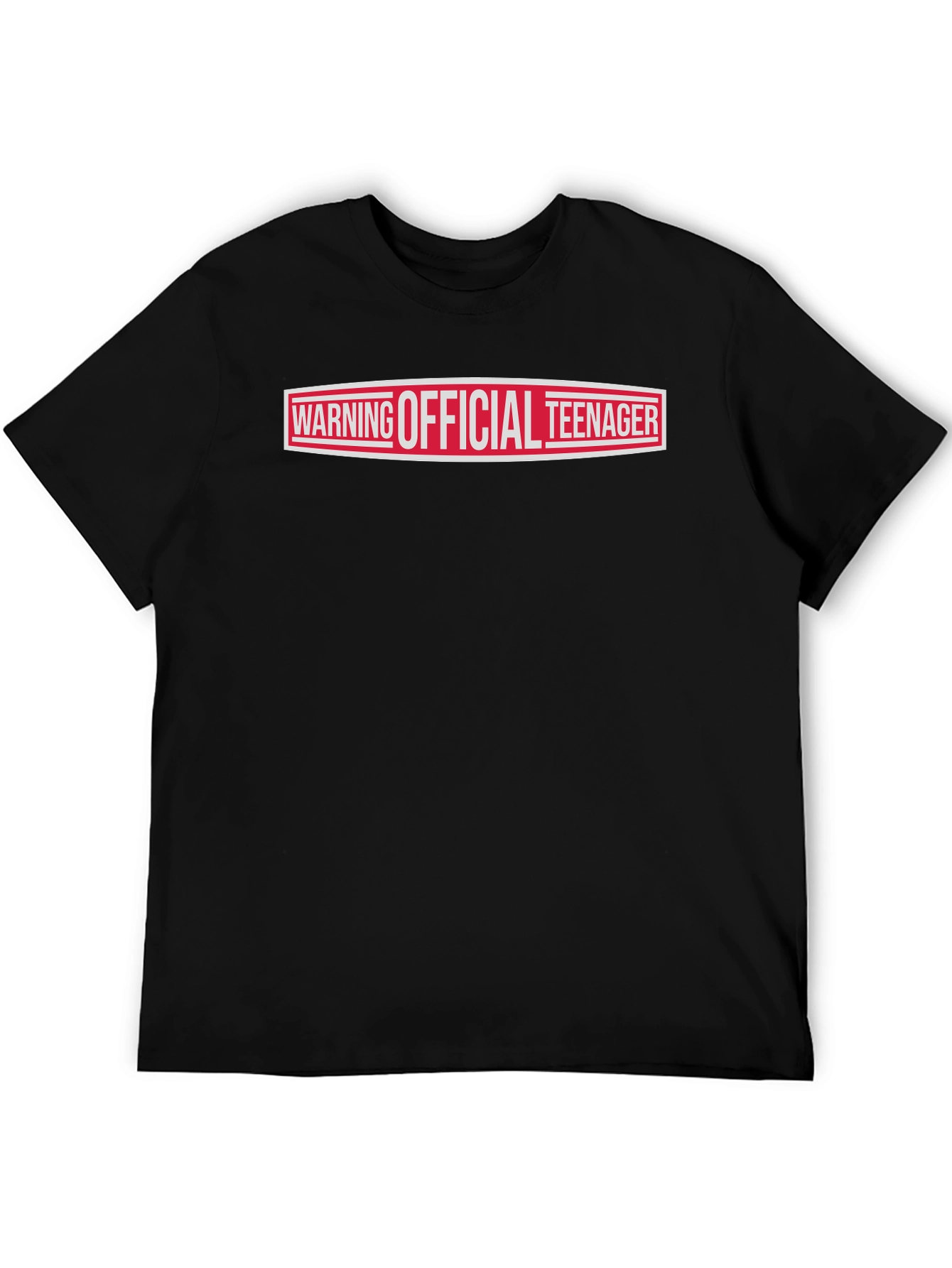 Warning Official Teenager T-Shirt - Black