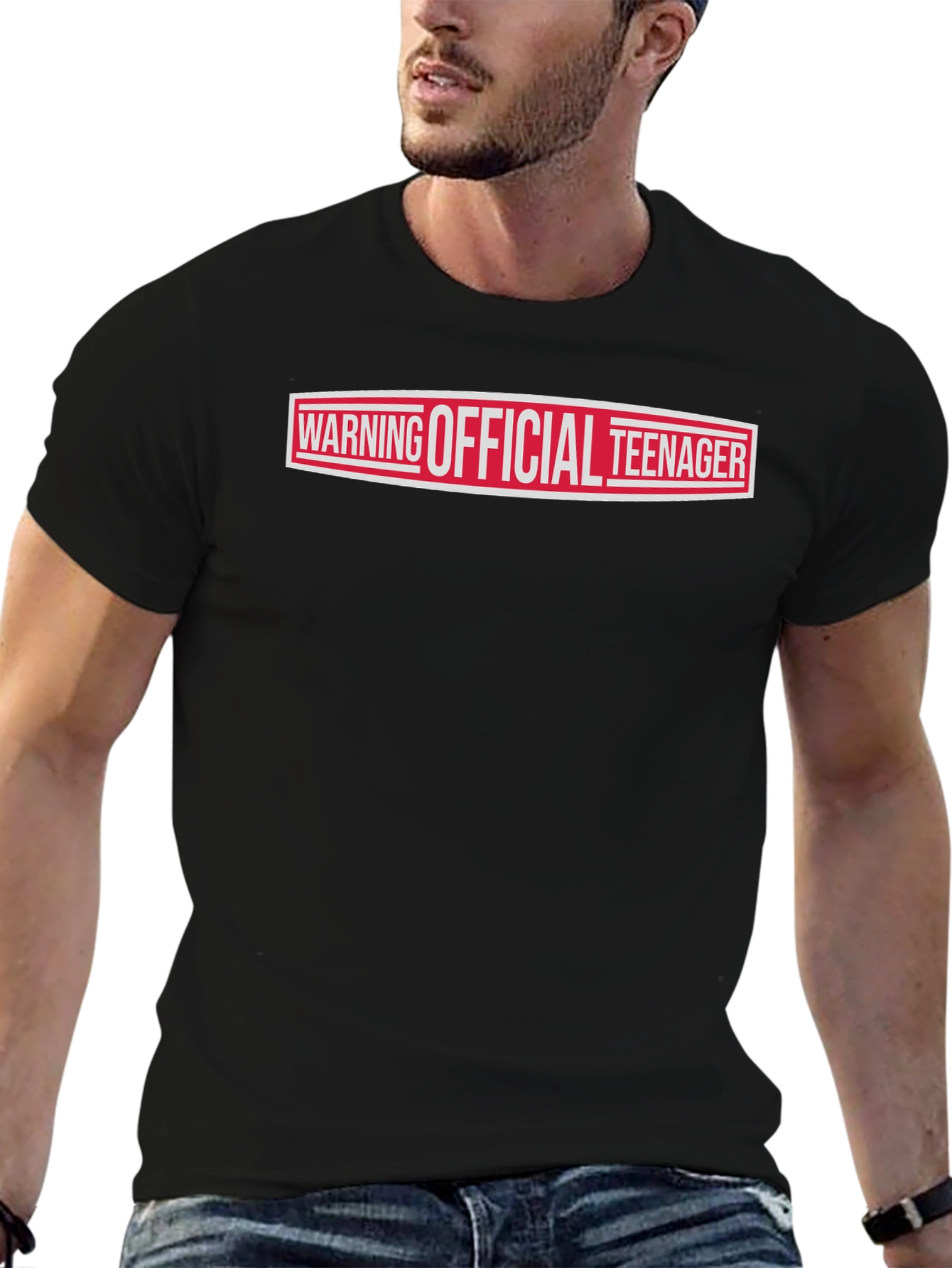 Warning Official Teenager T-Shirt - Black
