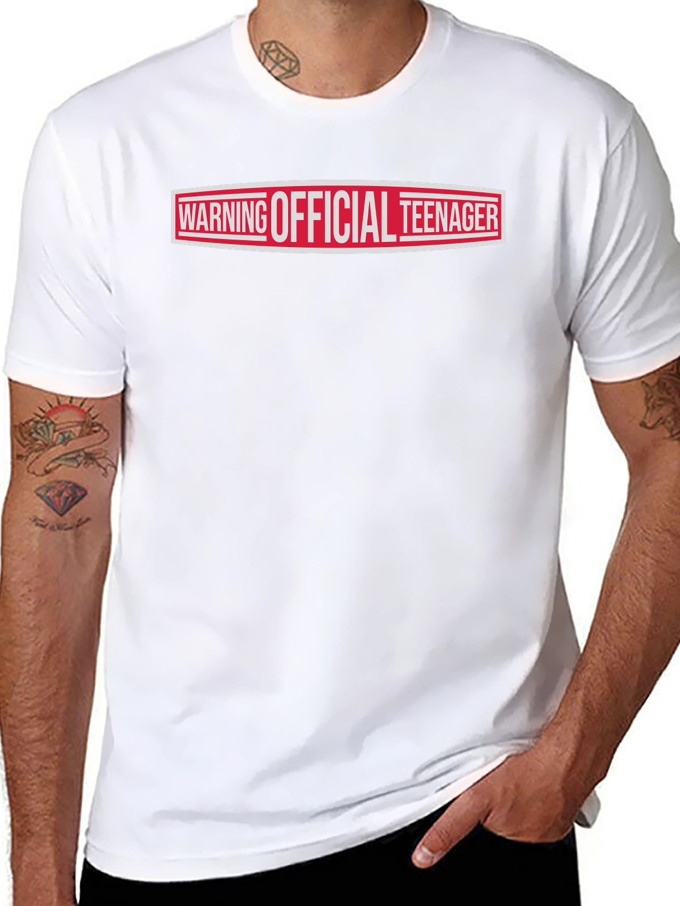 Warning Official Teenager T-Shirt - Black