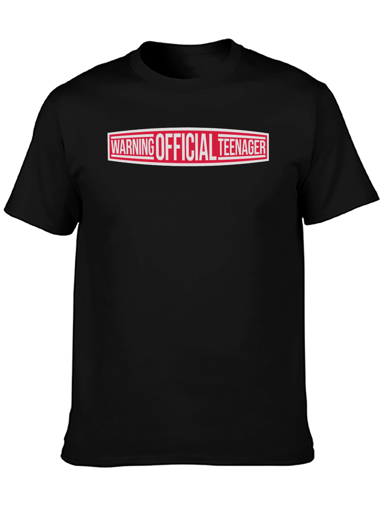 Warning Official Teenager T-Shirt - Black
