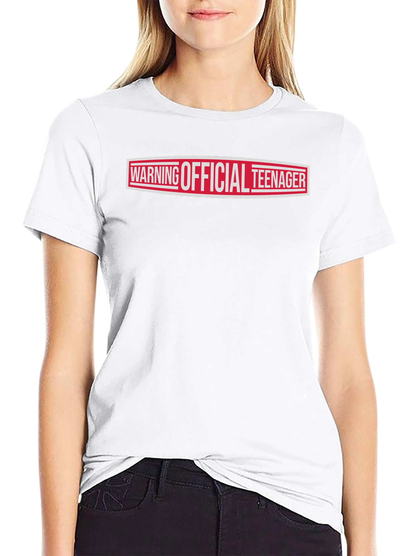 Warning Official Teenager T-Shirt - Black