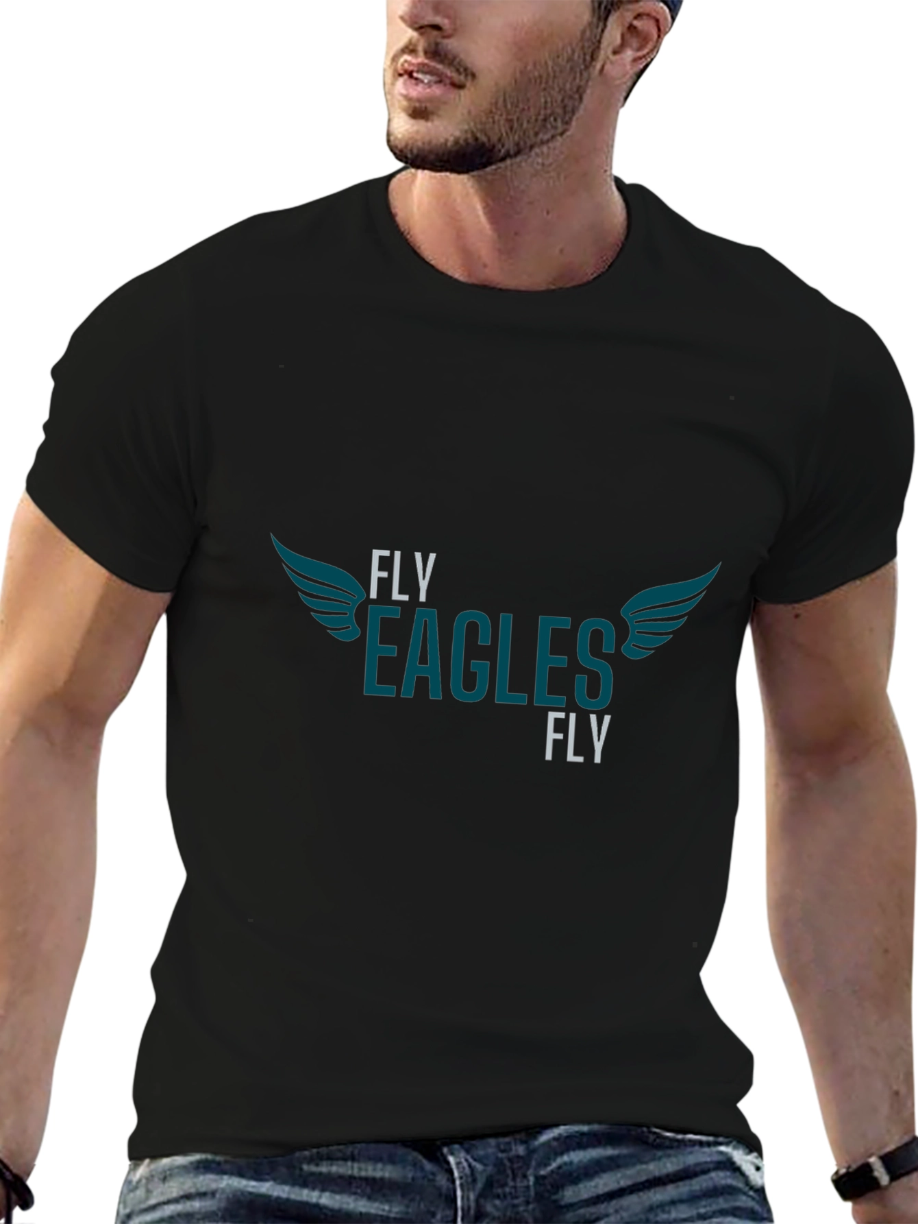 Fly Eagles Fly Graphic Tee - Black T-Shirt