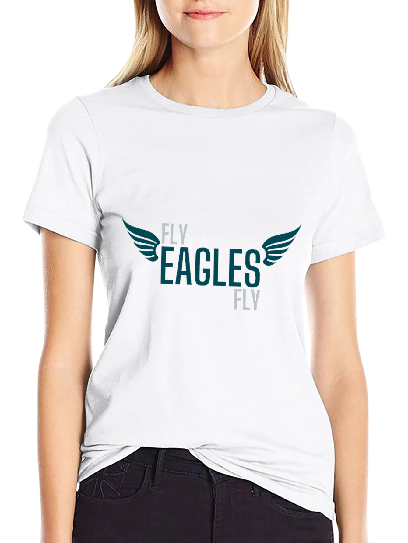 Fly Eagles Fly Graphic Tee - Black T-Shirt