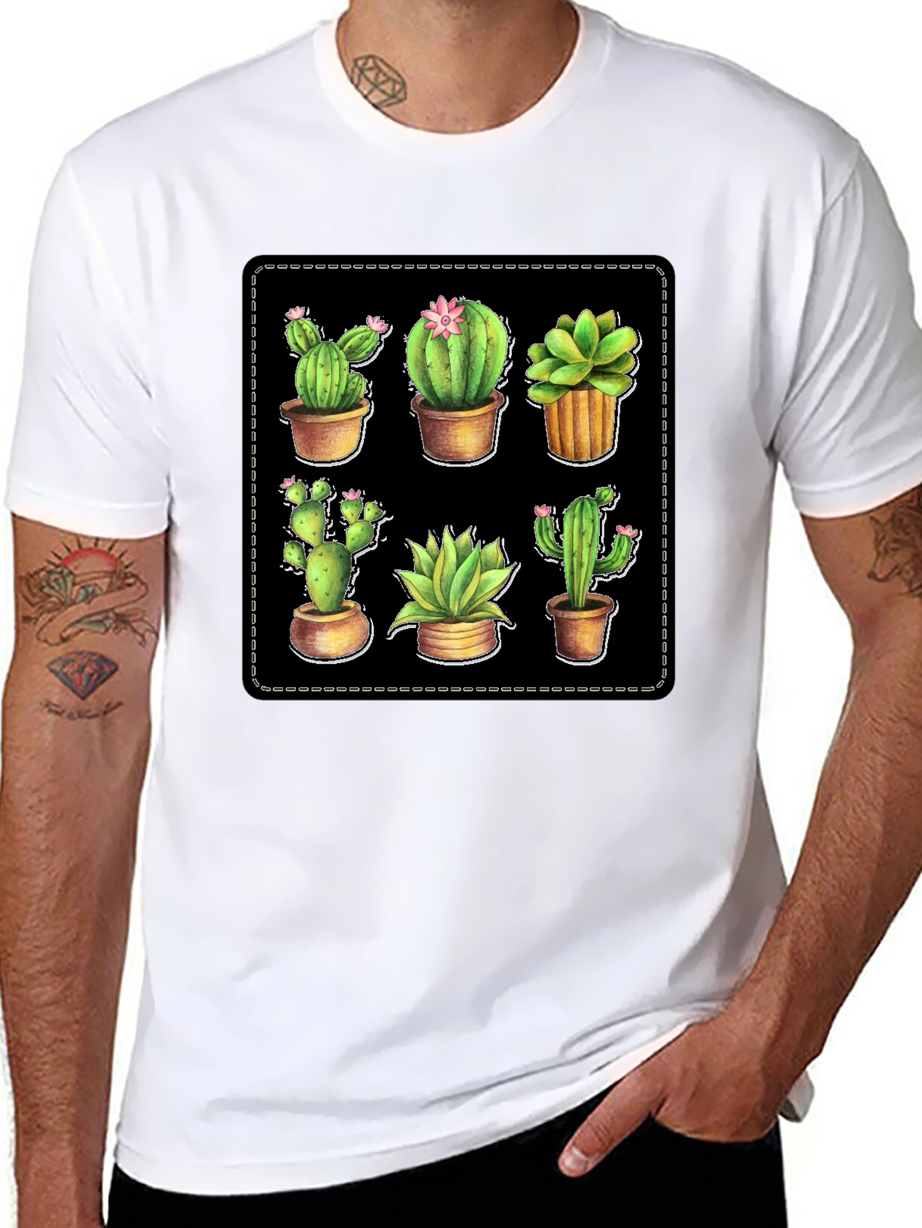 Cactus Plant T-Shirt - Unique Design