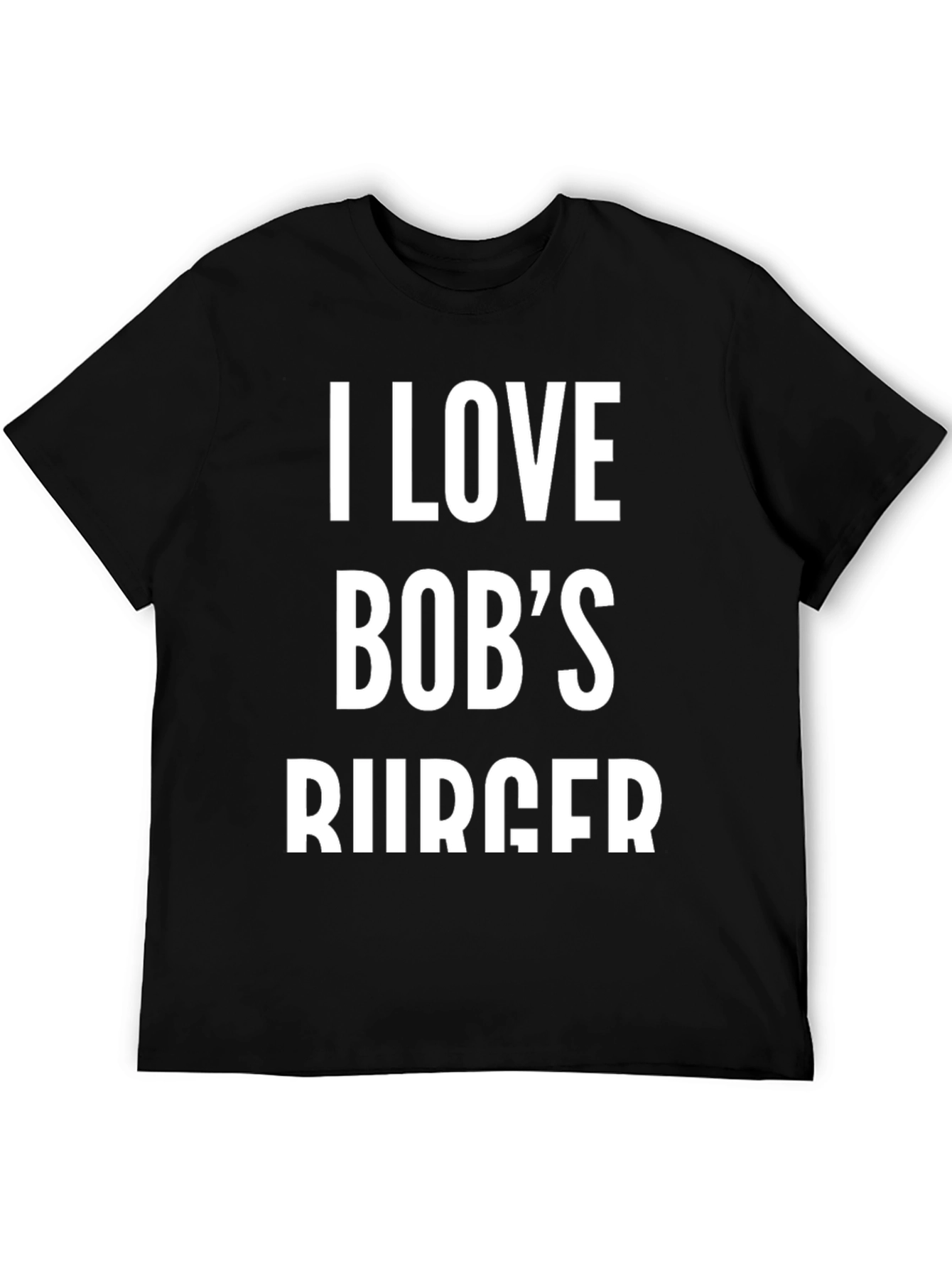 I Love Bobs Burger T-Shirt - Black Cotton Blend