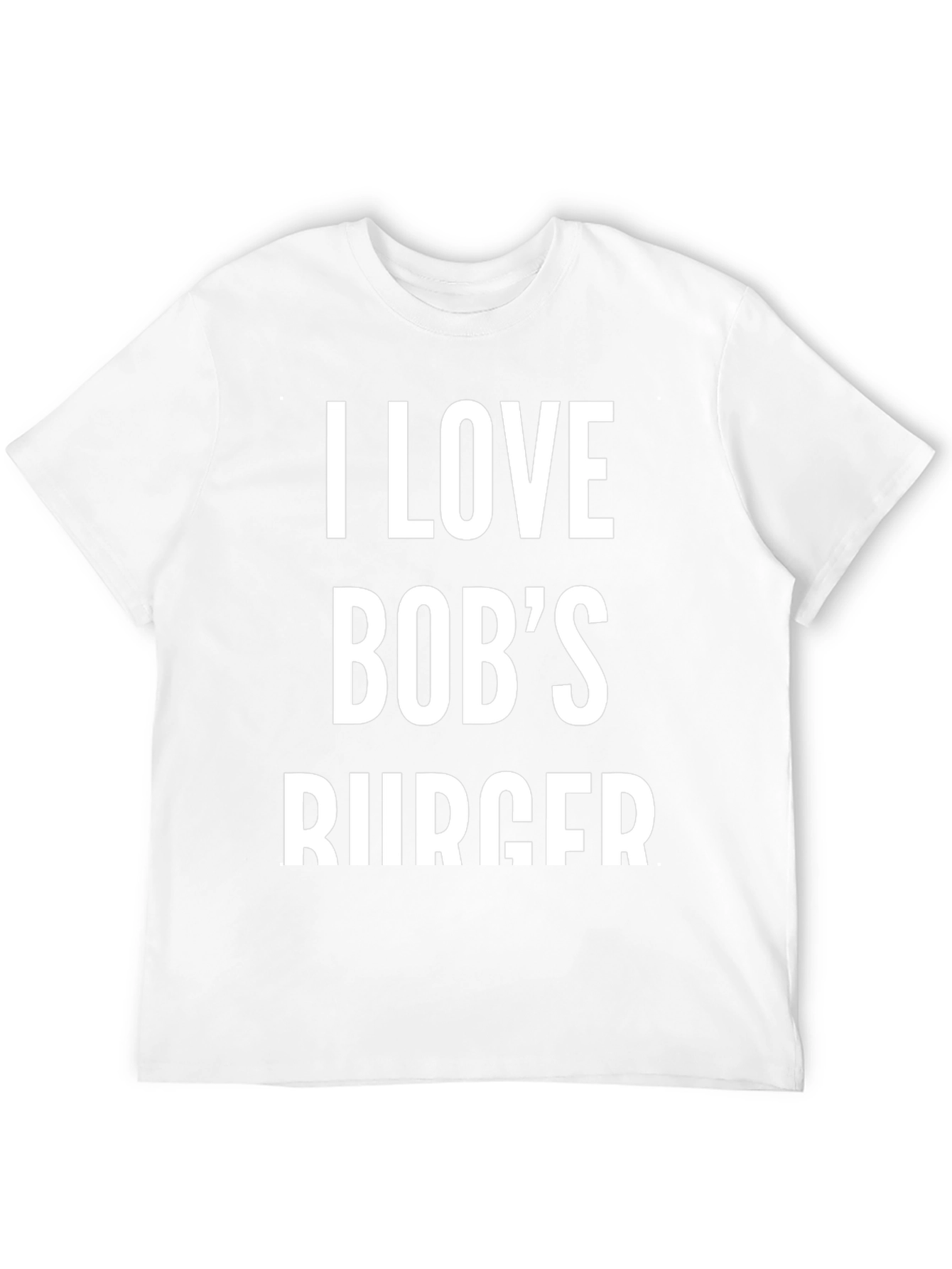 I Love Bobs Burger T-Shirt - Black Cotton Blend