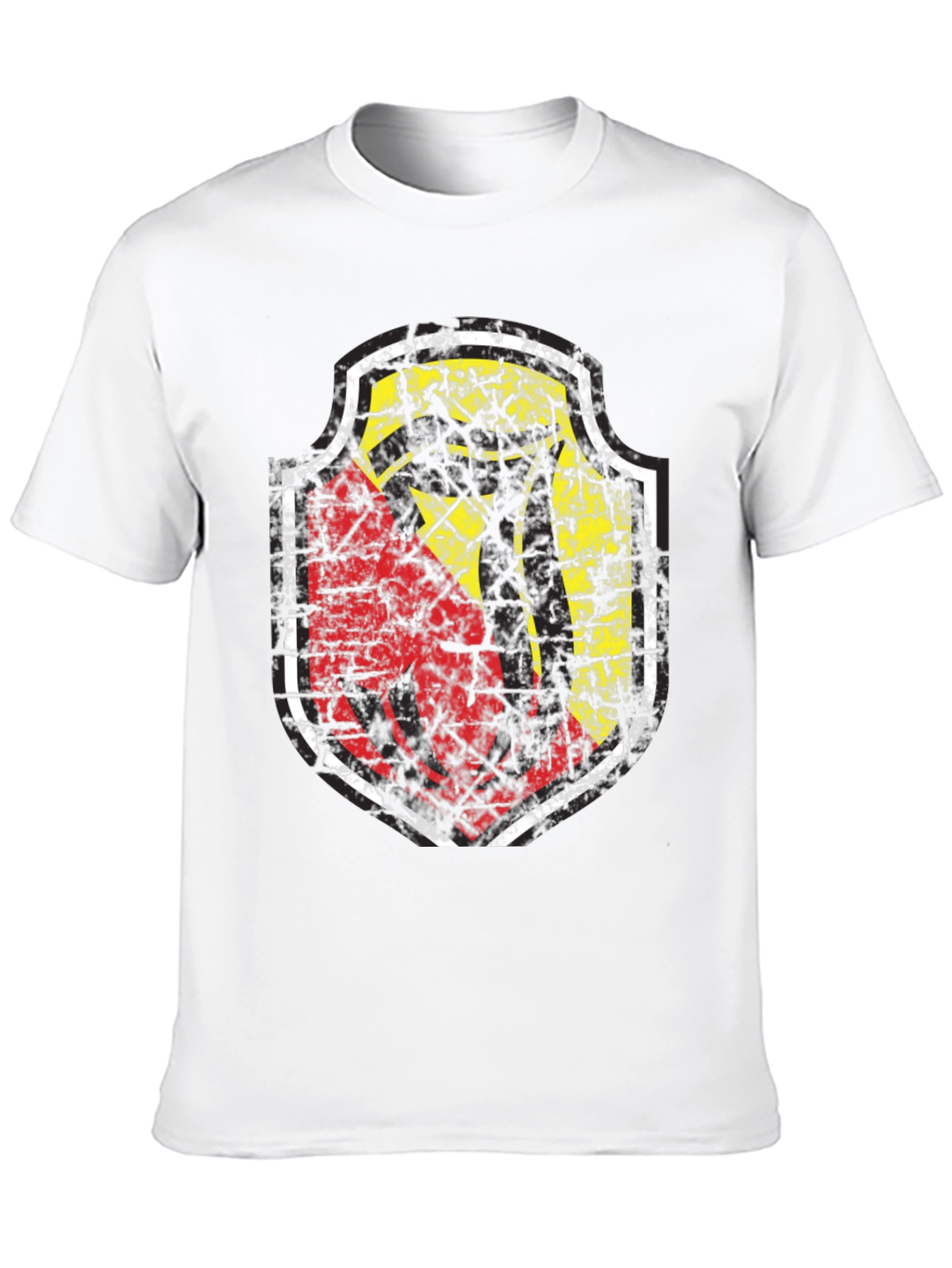 Distressed Shield Graphic Black T-Shirt