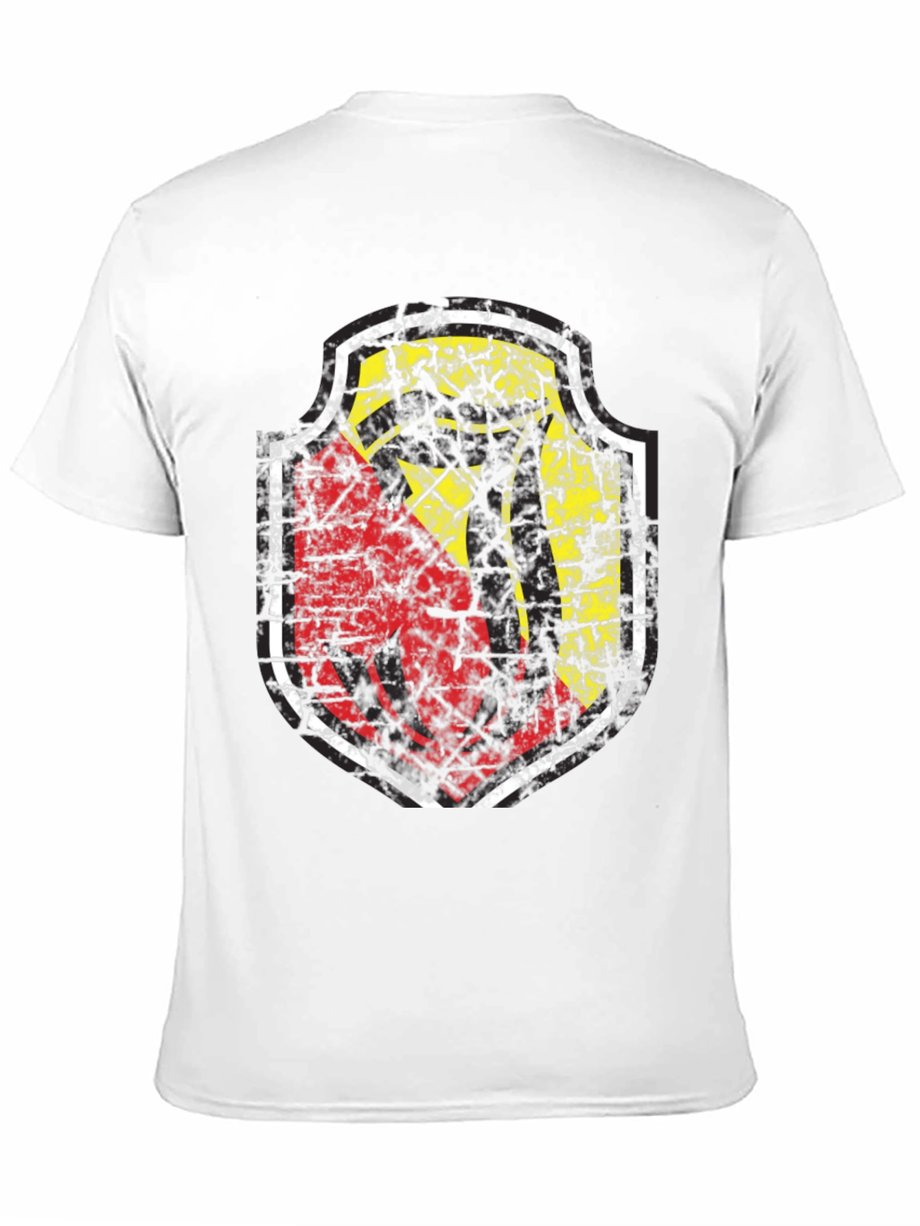 Distressed Shield Graphic Black T-Shirt