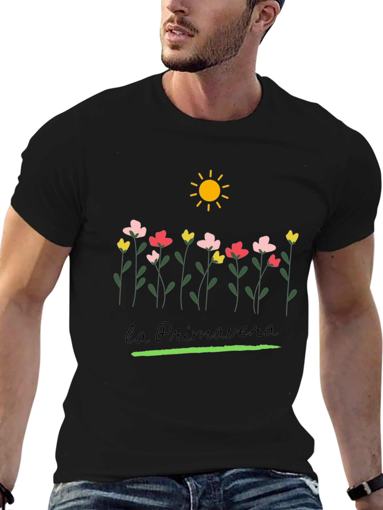 La Primavera Black T-Shirt