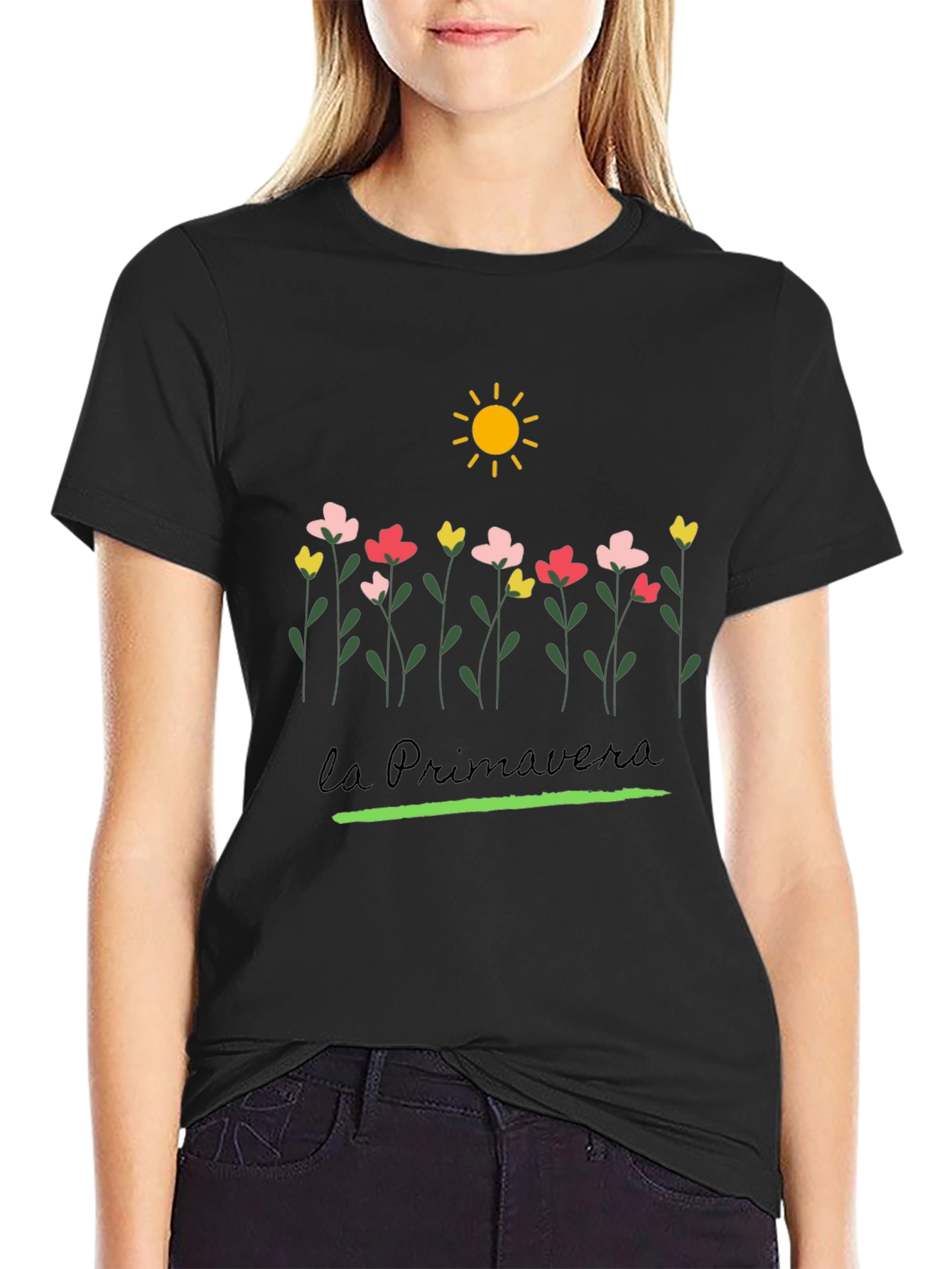 La Primavera Black T-Shirt