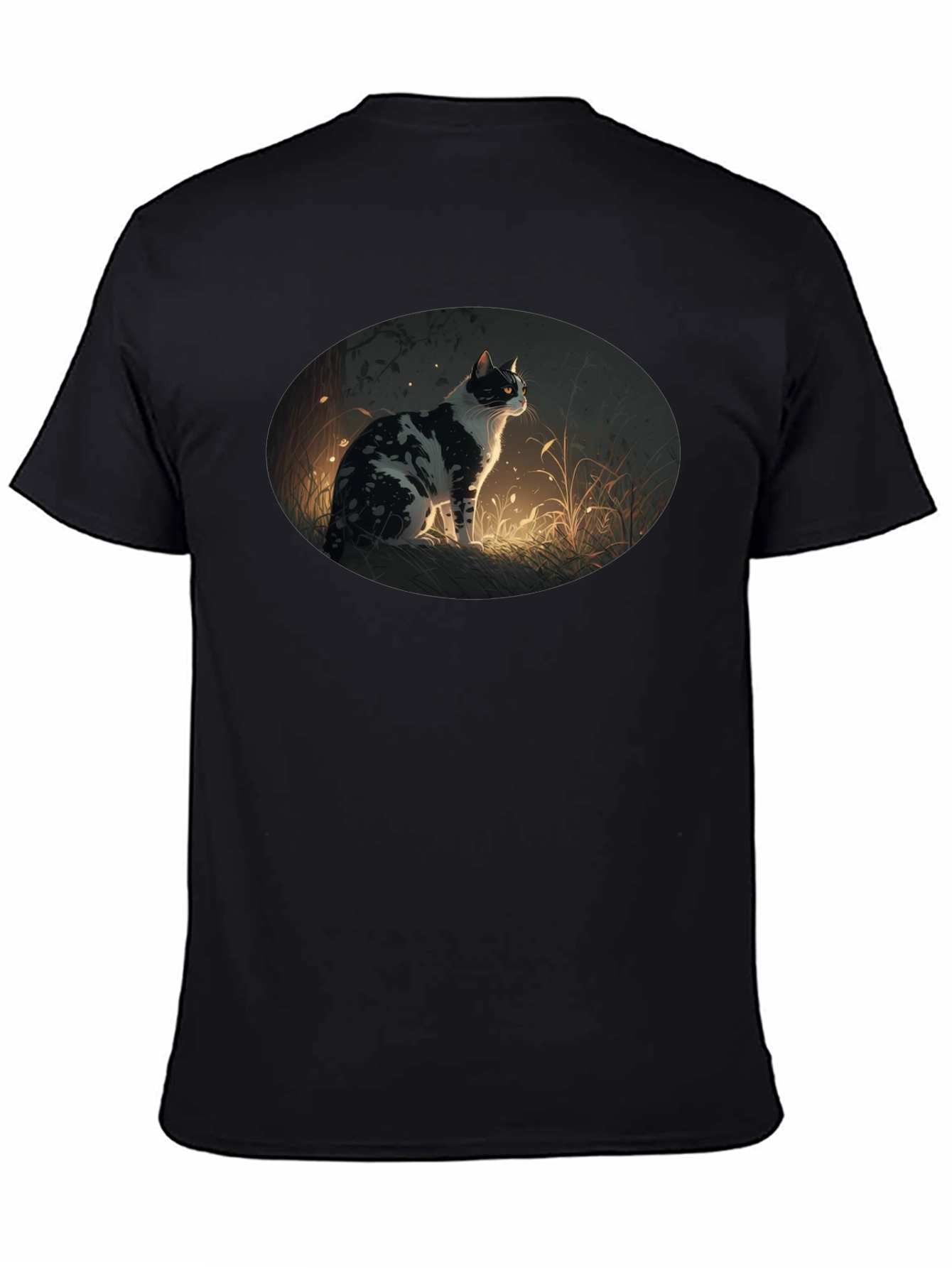Cat Graphic Tee - Stylish Black T-Shirt
