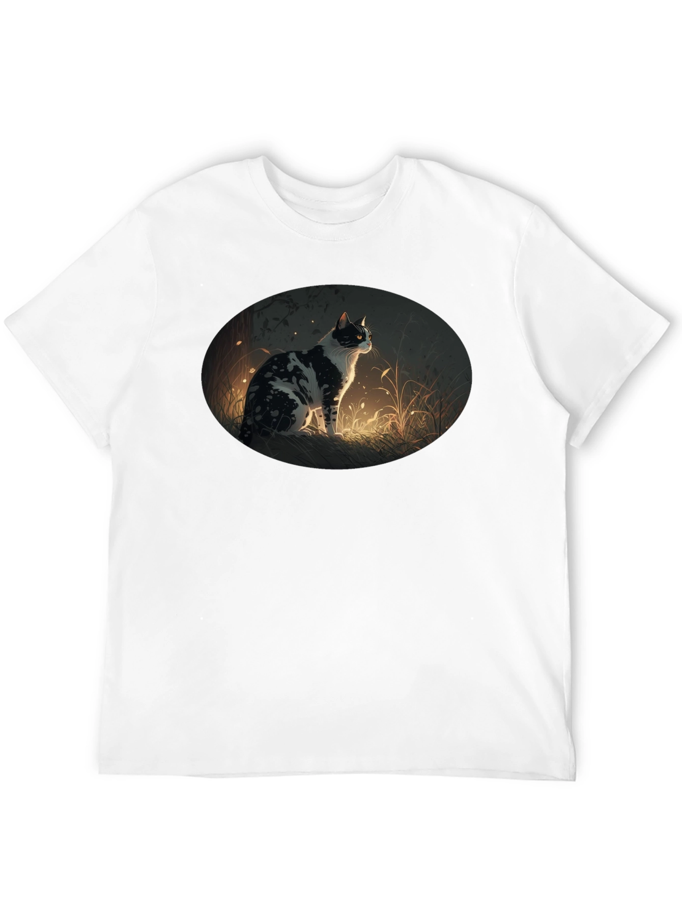 Cat Graphic Tee - Stylish Black T-Shirt