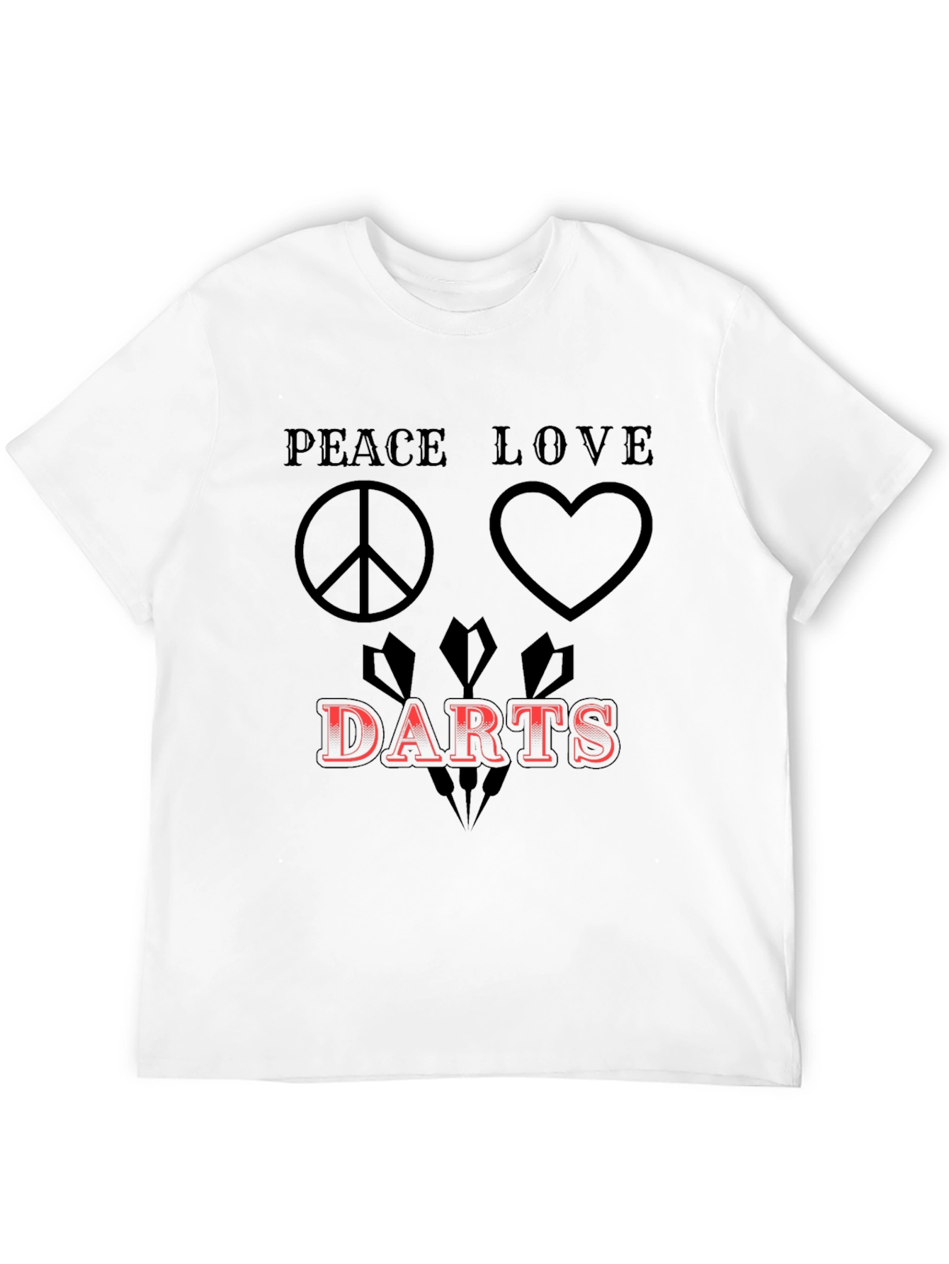 Peace Love Darts Black Graphic Tee