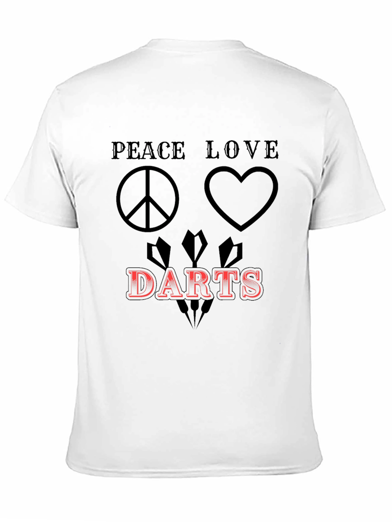 Peace Love Darts Black Graphic Tee