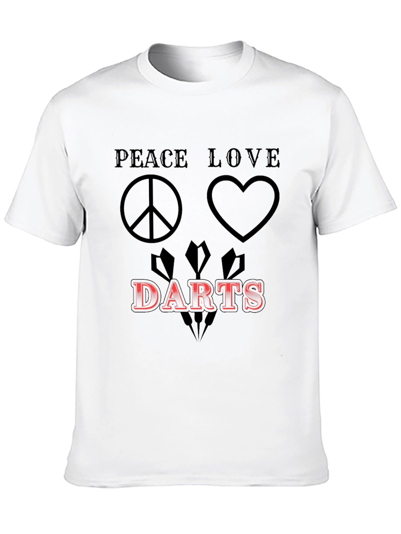 Peace Love Darts Black Graphic Tee