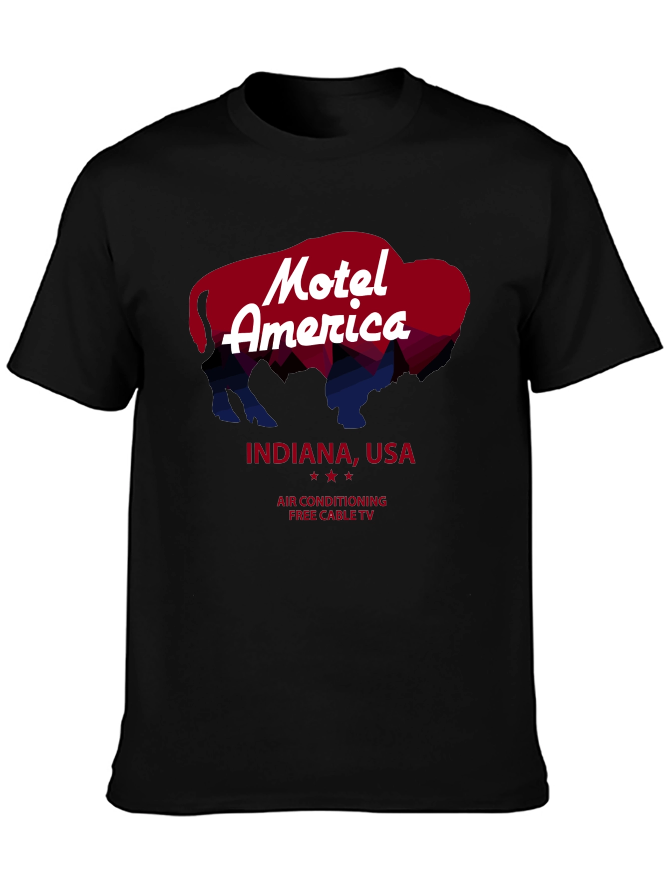 Motel America Indiana Tee - Retro Buffalo Graphic